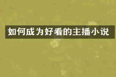 如何成为好看的主播小说