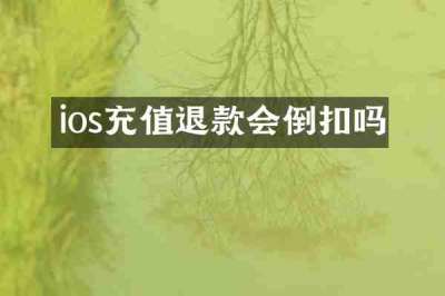 ios充值退款会倒扣吗