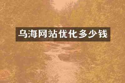 乌海网站优化多少钱