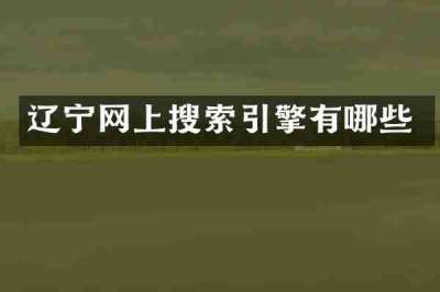 辽宁网上搜索引擎有哪些