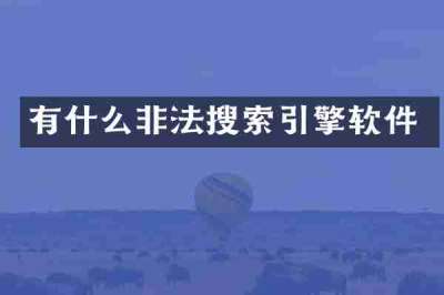 有什么非法搜索引擎软件