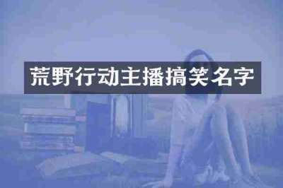 荒野行动主播搞笑名字