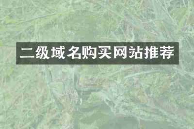 二级域名购买网站推荐