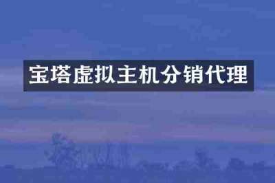 宝塔虚拟主机分销代理