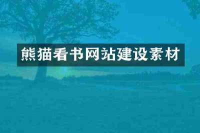熊猫看书网站建设素材