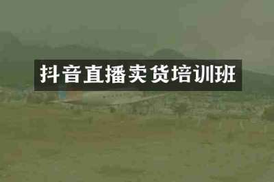 抖音直播卖货培训班