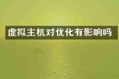 虚拟主机对优化有影响吗