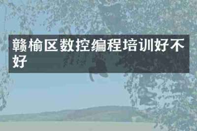 赣榆区数控编程培训好不好