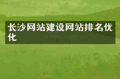 长沙网站建设网站排名优化