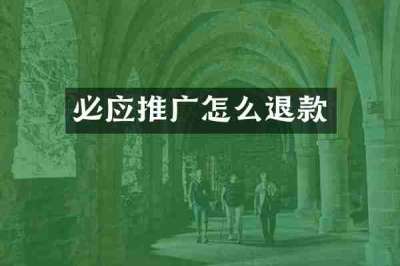 必应推广怎么退款