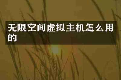 无限空间虚拟主机怎么用的