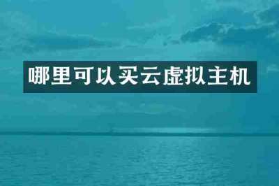 哪里可以买云虚拟主机