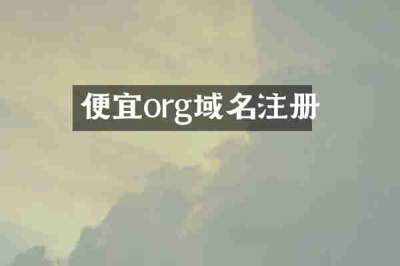 便宜org域名注册