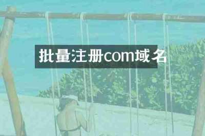 批量注册com域名