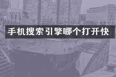 手机搜索引擎哪个打开快