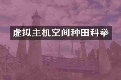 虚拟主机空间种田科举