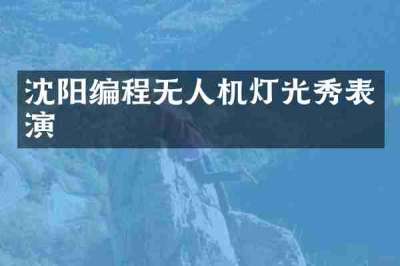 沈阳编程无人机灯光秀表演