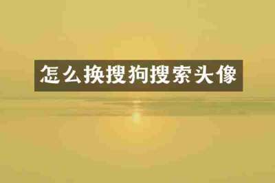 怎么换搜狗搜索头像