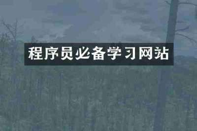 程序员必备学习网站