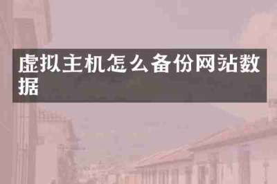 虚拟主机怎么备份网站数据
