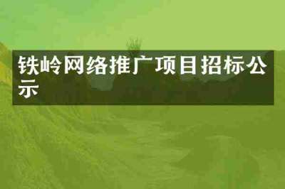 铁岭网络推广项目招标公示