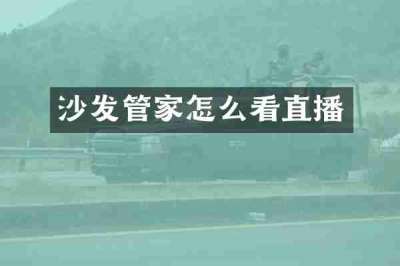 沙发管家怎么看直播