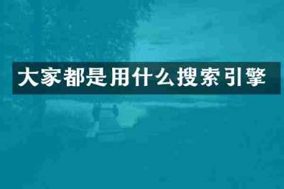 大家都是用什么搜索引擎