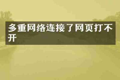 多重网络连接了网页打不开