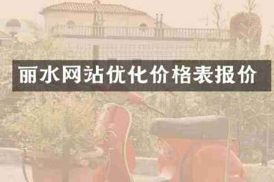 丽水网站优化价格表报价