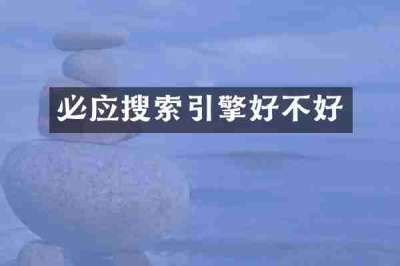 必应搜索引擎好不好