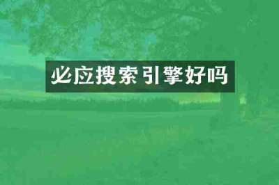 必应搜索引擎好吗