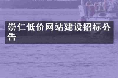 崇仁低价网站建设招标公告