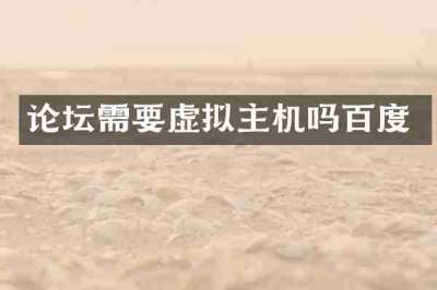 论坛需要虚拟主机吗百度