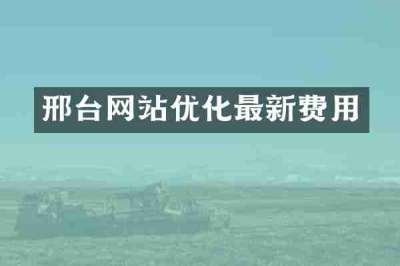 邢台网站优化最新费用