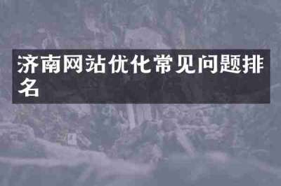济南网站优化常见问题排名