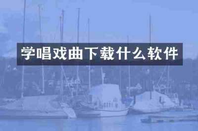学唱戏曲下载什么软件