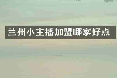 兰州小主播加盟哪家好点