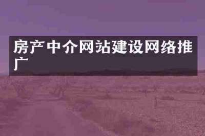 房产中介网站建设网络推广