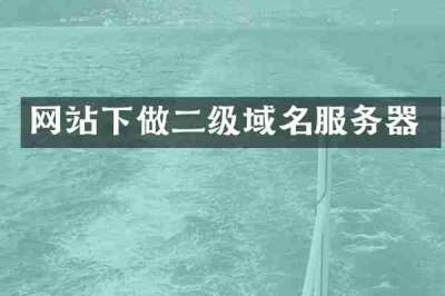 网站下做二级域名服务器