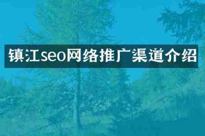 镇江seo网络推广渠道介绍