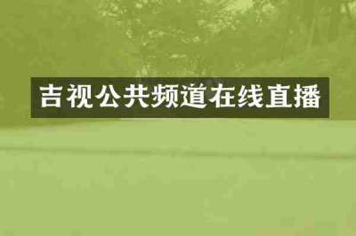 吉视公共频道在线直播