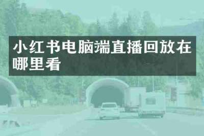 小红书电脑端直播回放在哪里看