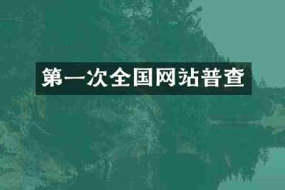 第一次全国网站普查
