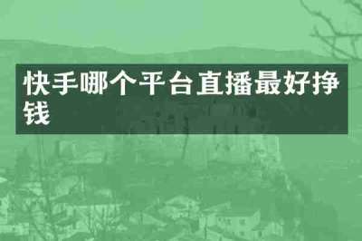 快手哪个平台直播最好挣钱