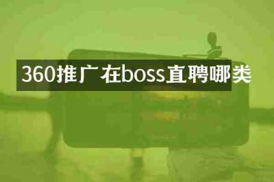 360推广在boss直聘哪类