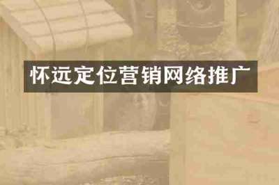 怀远定位营销网络推广
