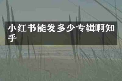 小红书能发多少专辑啊知乎