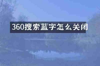360搜索蓝字怎么关闭