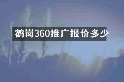 鹤岗360推广报价多少