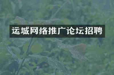 运城网络推广论坛招聘